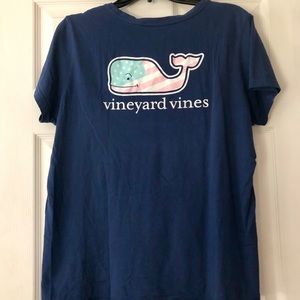 🐳Vineyard Vines Navy Blue Pocket Tee, Large🐳